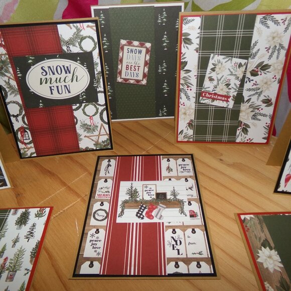 Set of 12 NWT Winter Wonderland Handmade Christmas Cards - Picture 2 of 5